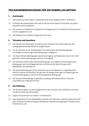 Teilnahmebedingungen
