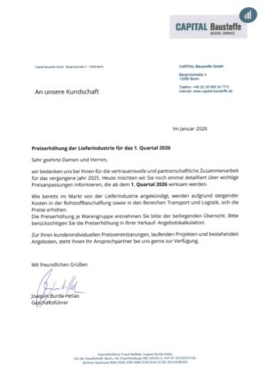 Preisanpassungen 2026